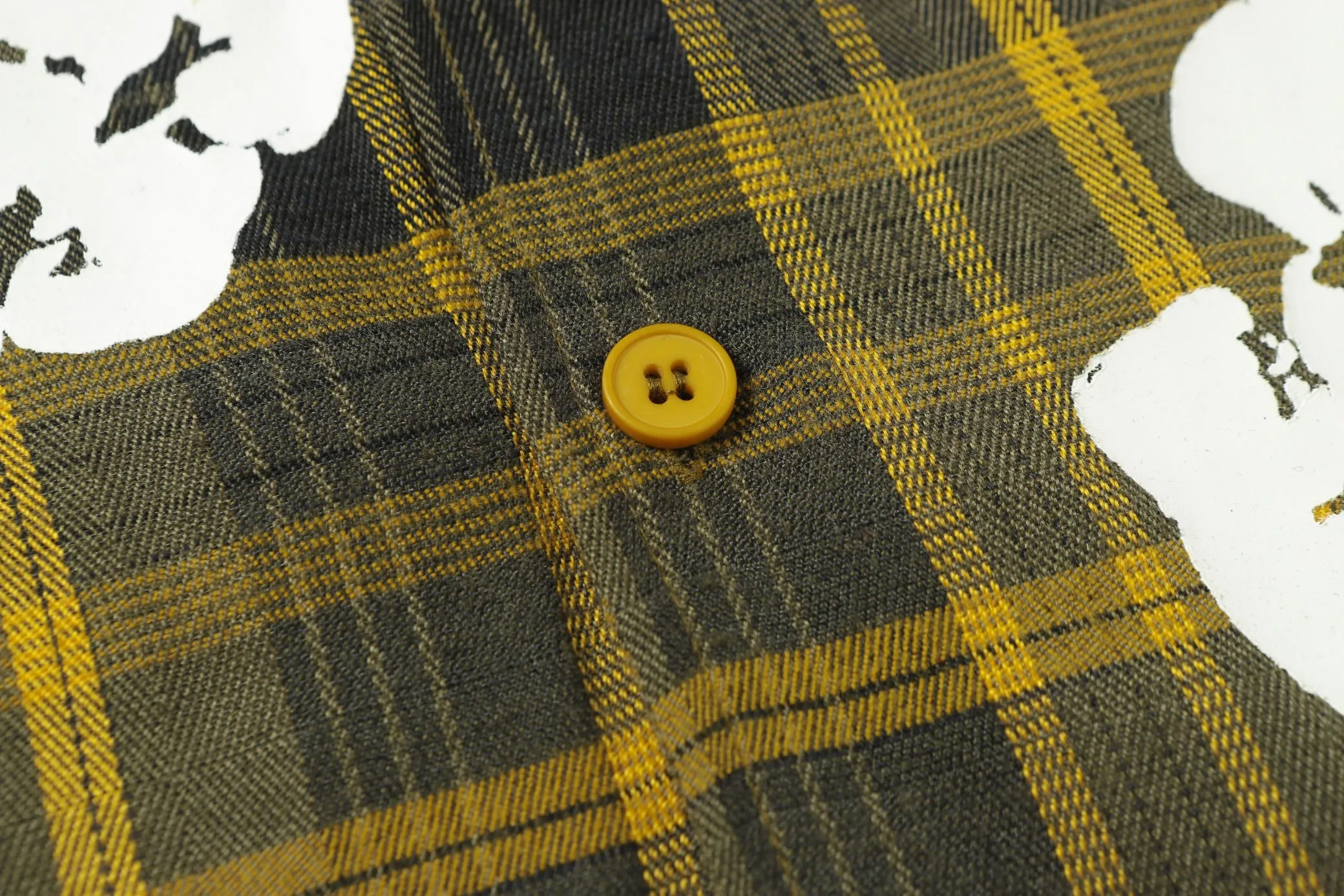 P136 383 DENIM TEARS kapok European and American fashion brand high-quality plaid long-sleeved shirt set Color Red Gray Yellow Size S-XL
